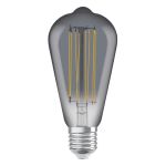 Ledvance Vintage 1906 LED E27 Edison Smoke 11W 500lm - 818 Extra Warm White | Dimmable - Replaces 42W