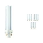 Multipack 10x Philips MASTER PL-C 18W - 840 Cool White | 4 Pin