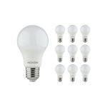 Multipack 10x Noxion Lucent Classic LED E27 Pear Frosted 8.5W 806lm - 827 Extra Warm White | Replaces 60W