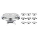 Multipack 10x Noxion Lucent LED Spot G53 AR111 7.4W 450lm 40D - 930 Warm White | Best Colour Rendering - Dimmable - Replaces 50W