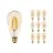 Multipack 10x Noxion Lucent LED E27 Edison Filament Amber 7.2W 630lm - 822 Extra Warm White | Dimmable - Replaces 50W