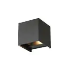 D'Lite LED Wall Light Elingen Aluminium Black 4.9W 480lm - 830 Warm White